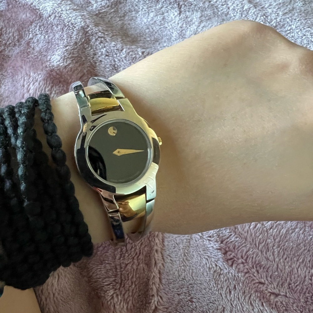 Movado Silver and gold watch